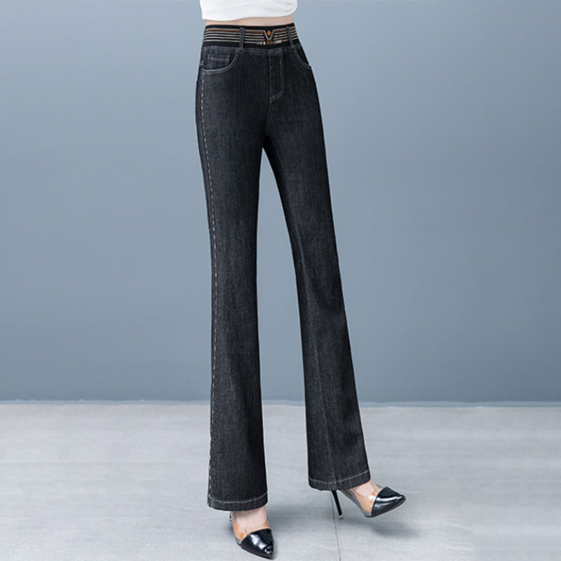 Stretch-Jeans mit hohem Bund