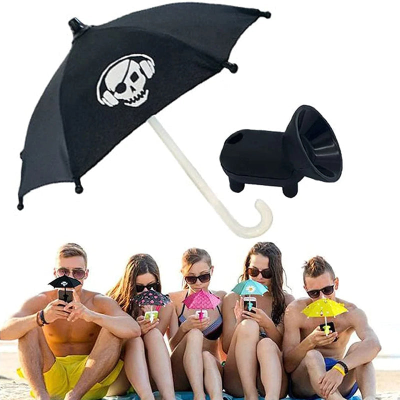 Süßer Handyhalter mit Sonnenschirm