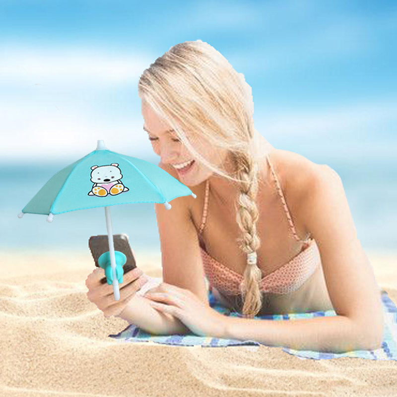 Süßer Handyhalter mit Sonnenschirm