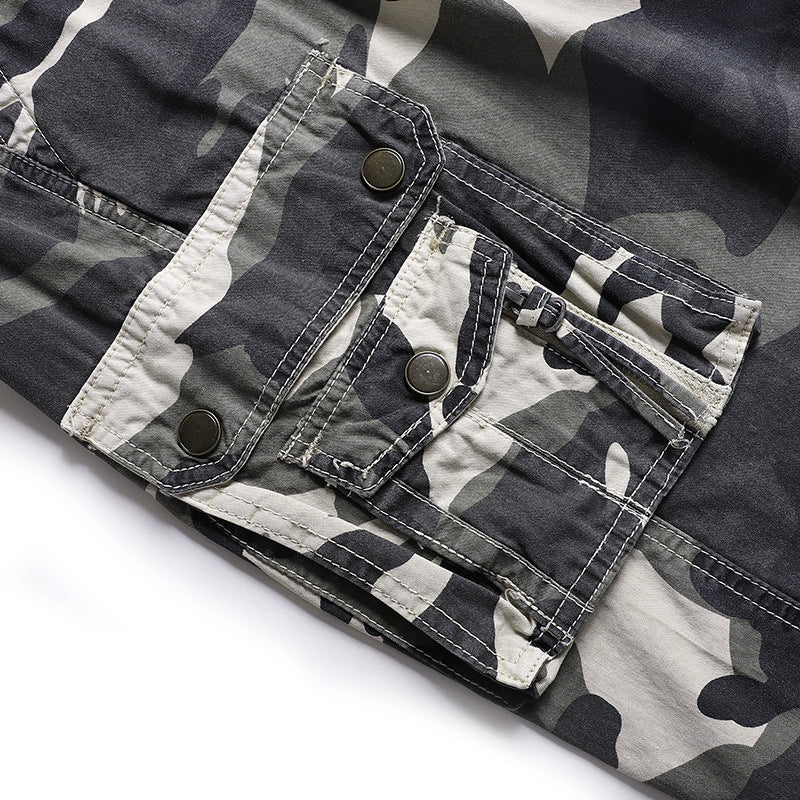 Freizeit-Cargoshorts aus Baumwolle mit mehreren Taschen für Herren