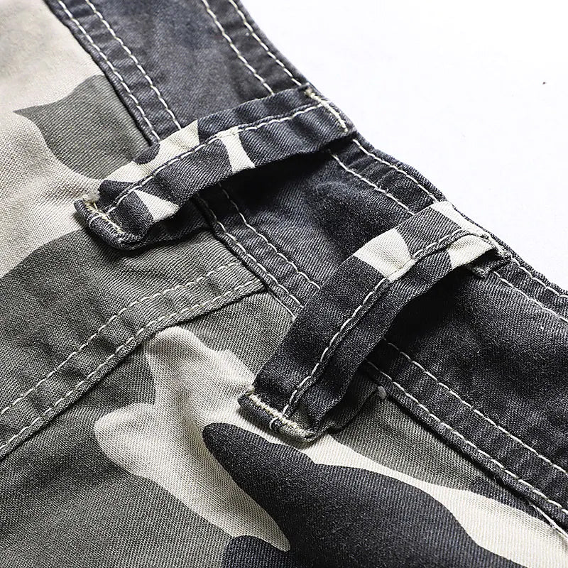 Freizeit-Cargoshorts aus Baumwolle mit mehreren Taschen für Herren