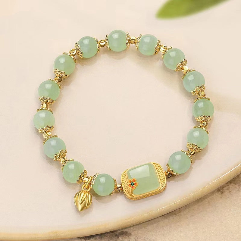 Hotan Jade Perlenarmband