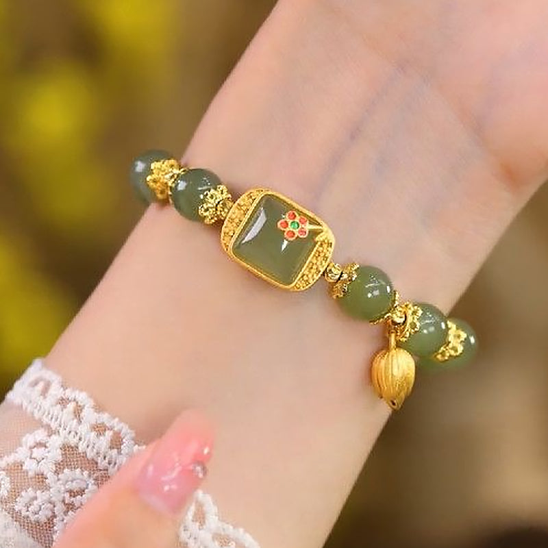 Hotan Jade Perlenarmband