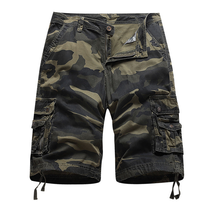 Freizeit-Cargoshorts aus Baumwolle mit mehreren Taschen für Herren