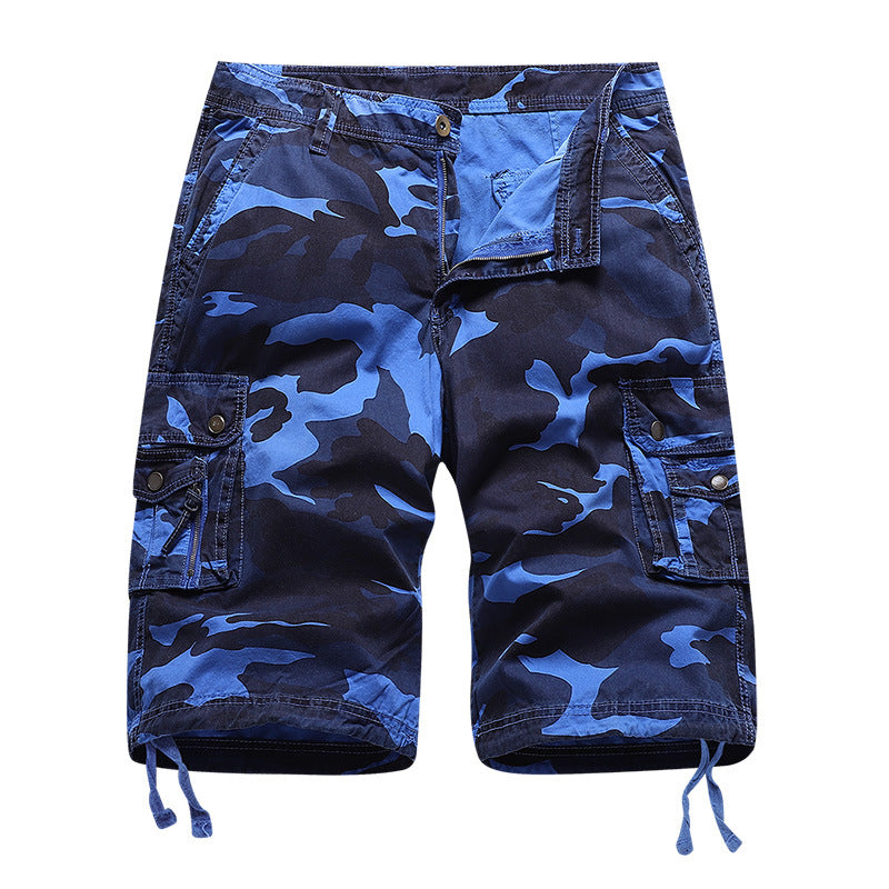 Freizeit-Cargoshorts aus Baumwolle mit mehreren Taschen für Herren