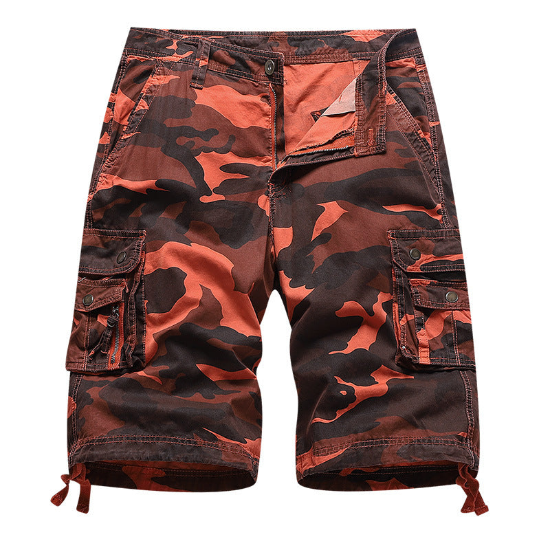 Freizeit-Cargoshorts aus Baumwolle mit mehreren Taschen für Herren