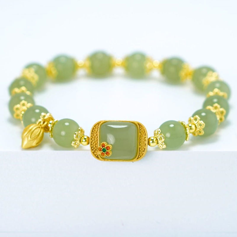 Hotan Jade Perlenarmband