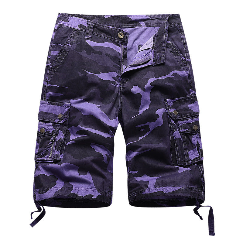 Freizeit-Cargoshorts aus Baumwolle mit mehreren Taschen für Herren