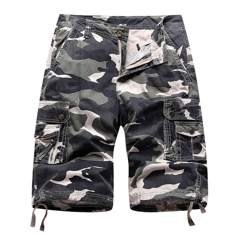 Freizeit-Cargoshorts aus Baumwolle mit mehreren Taschen für Herren