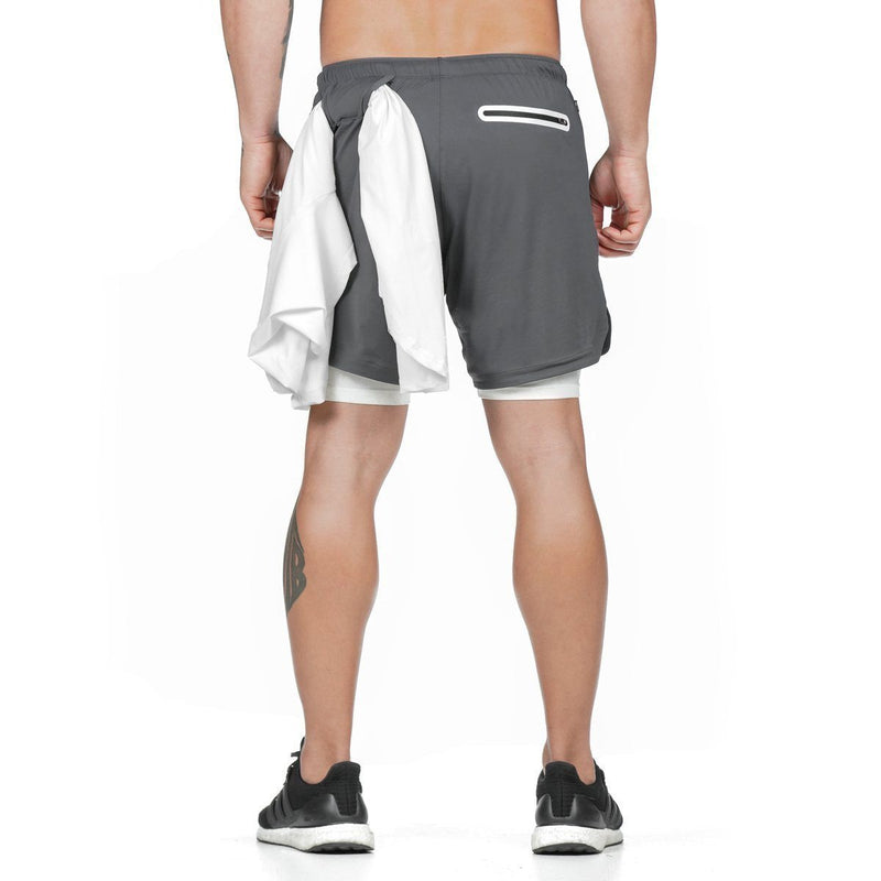 2 in 1 Shorts Sicherheitstasche Fitness-hose