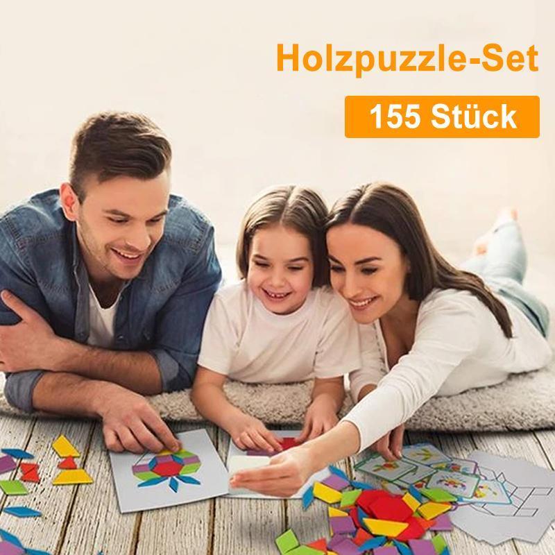 155 Stück Holzpuzzle-Set