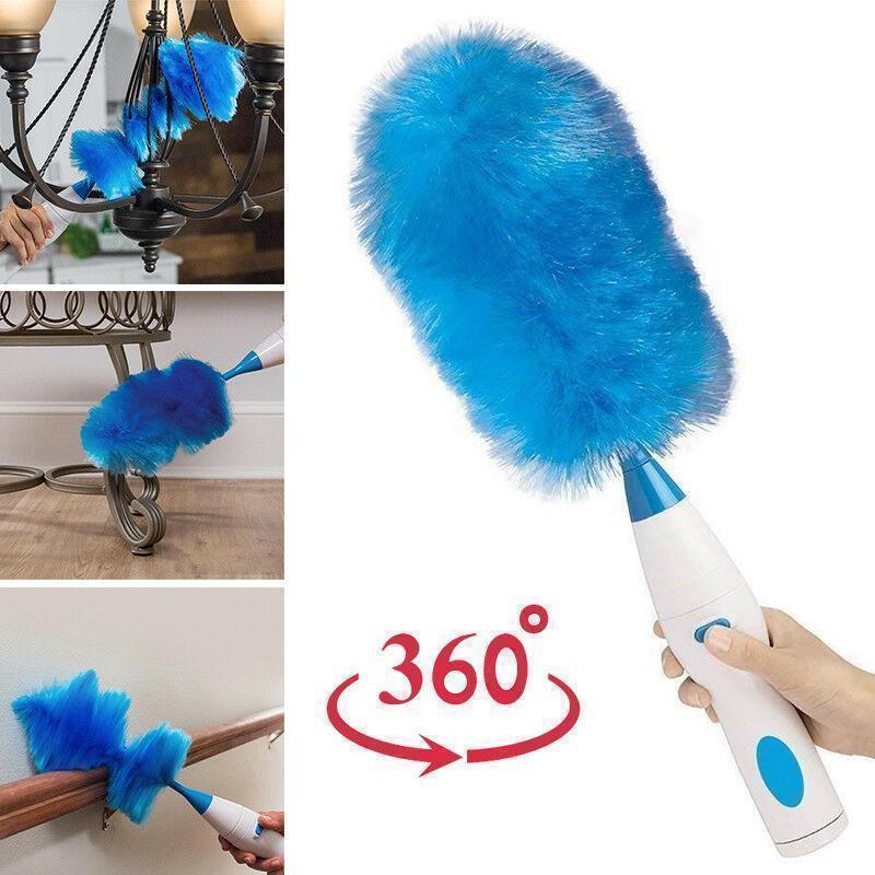 360° Drehrung Einstellbare Elektrische Feder Duster mit 2 Duster Köpfe