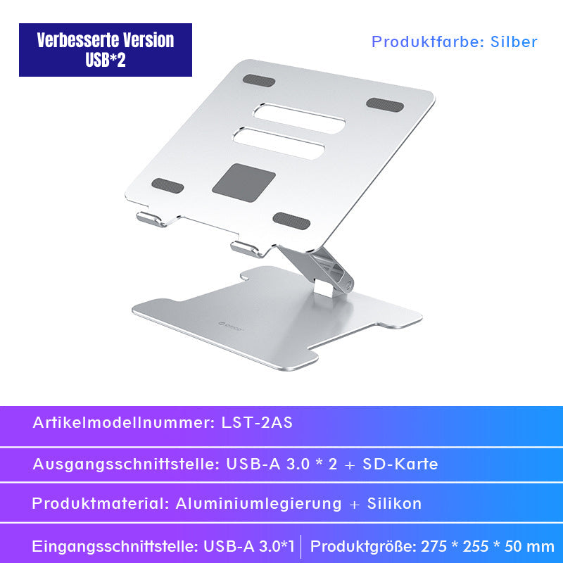 Faltbarer und tragbare Laptophalterung aus Aluminiumlegierung