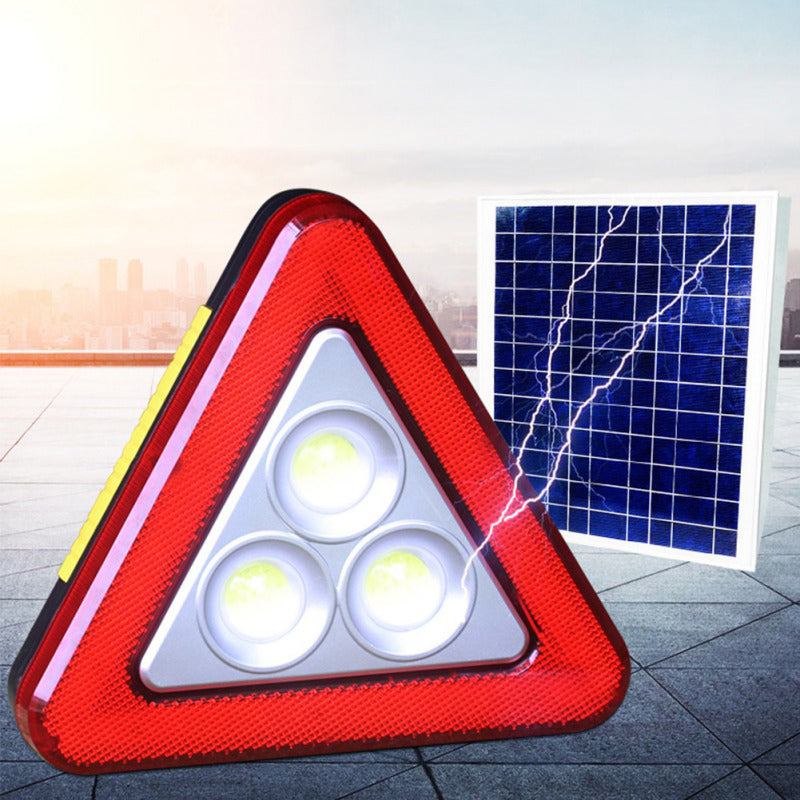 2-IN-1 Solar Notfall Dreieck Warnleuchte am Straßenrand