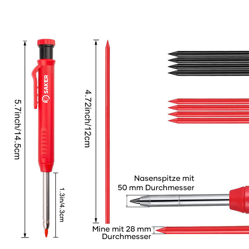 Tiefe Löcher Bleistift