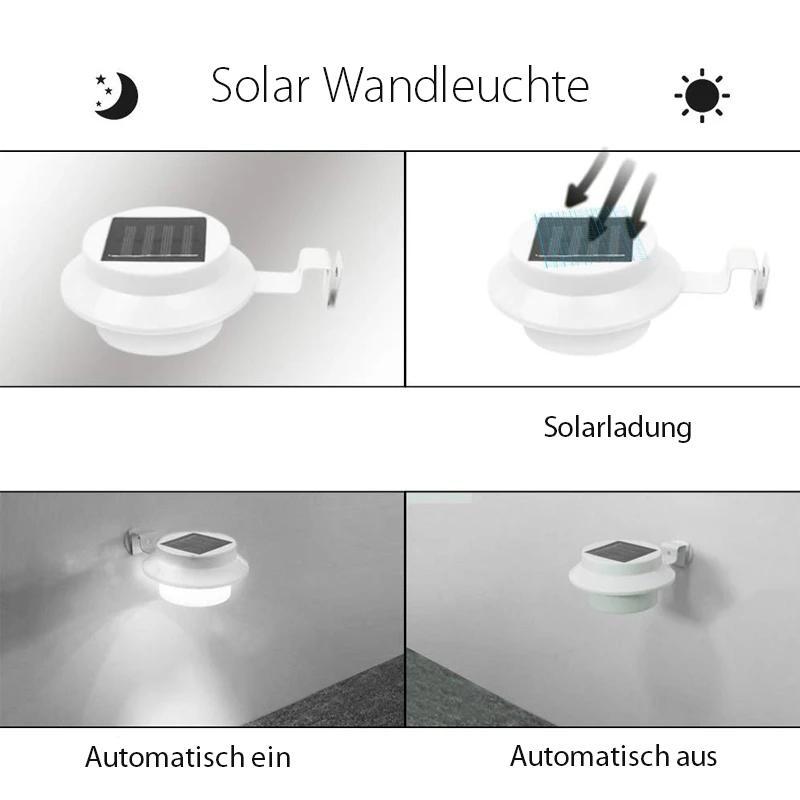 Solarbetriebene Dachrinnenlichter