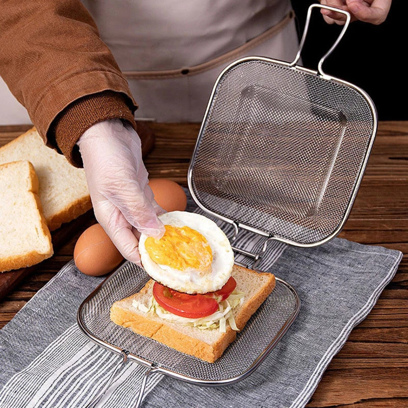 Tragbares Sandwich Bratengestell aus Edelstahl