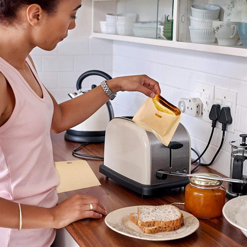 Wiederverwendbare antihafte Toastabags, 5 Stücke - hallohaus