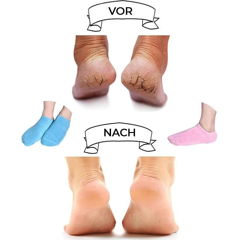 Feuchtigkeitsspendende Gel-Futter Socken für die Fußpflege