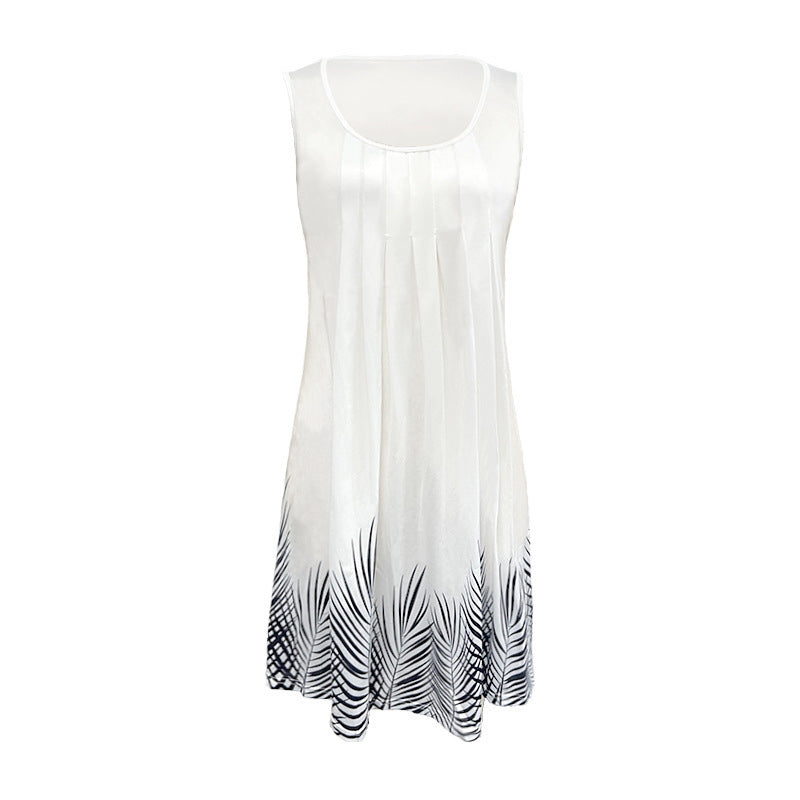 Mode lockeres ärmelloses Kleid
