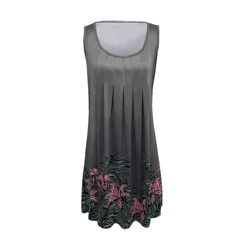 Mode lockeres ärmelloses Kleid