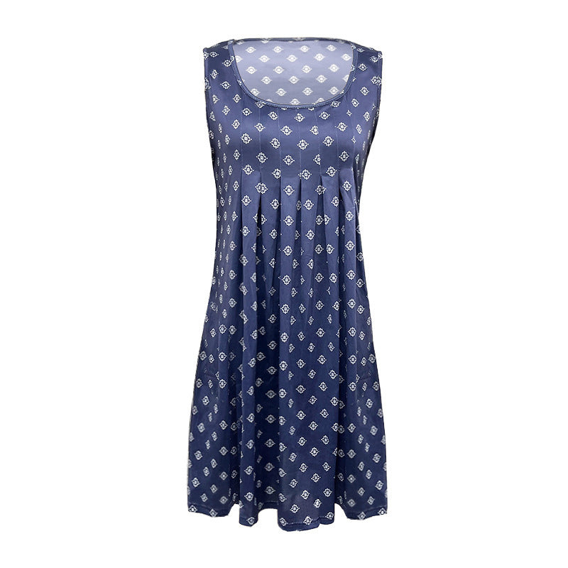 Mode lockeres ärmelloses Kleid